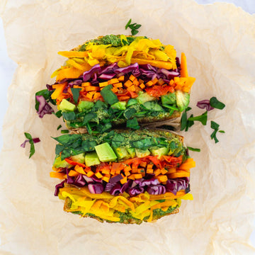 Epic Rainbow Sandwich with Turmeric & Ginger Superkraut