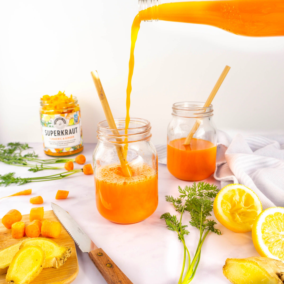 Turmeric & Ginger Superkraut Juice – Good Nude Food