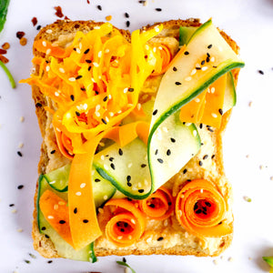 Hummus Toast with Turmeric & Ginger