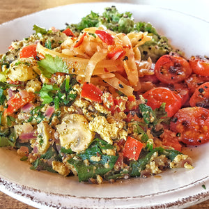 Fiery Vegan Scrambled Tofu