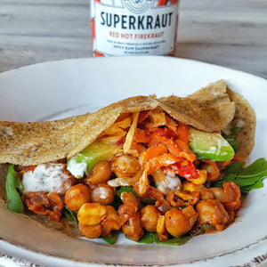 Fermented crepe with sauerkraut 