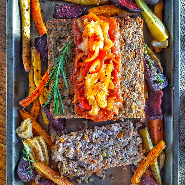 Sunday Nut Roast with a Spiced Tomato Sauce